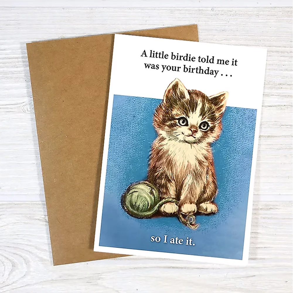 A Little Birdie Told Me It Was Your Birthday - Funny Card - Image 2