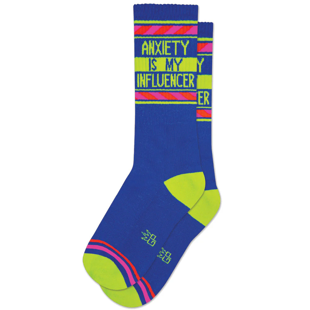 Anxiety Is My Influencer Gym Crew Socks-
