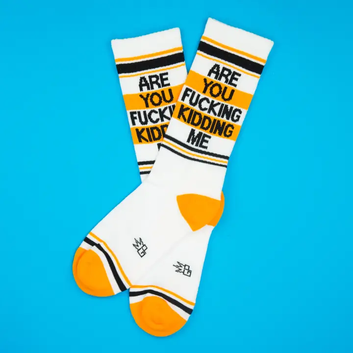 Are You Fucking Kidding Me Gym Crew Socks - Image 2