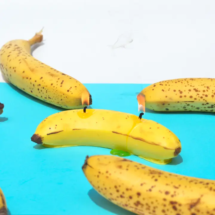 Banana Pillar Candle - (banana bread scent) 5 oz-- - Image 2