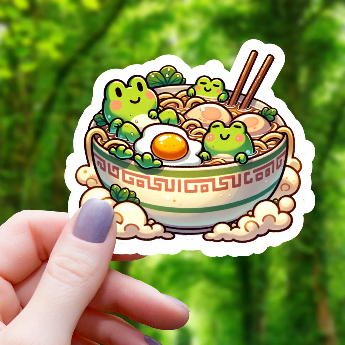 Bowl of Froggy Ramen Sticker - Image 2