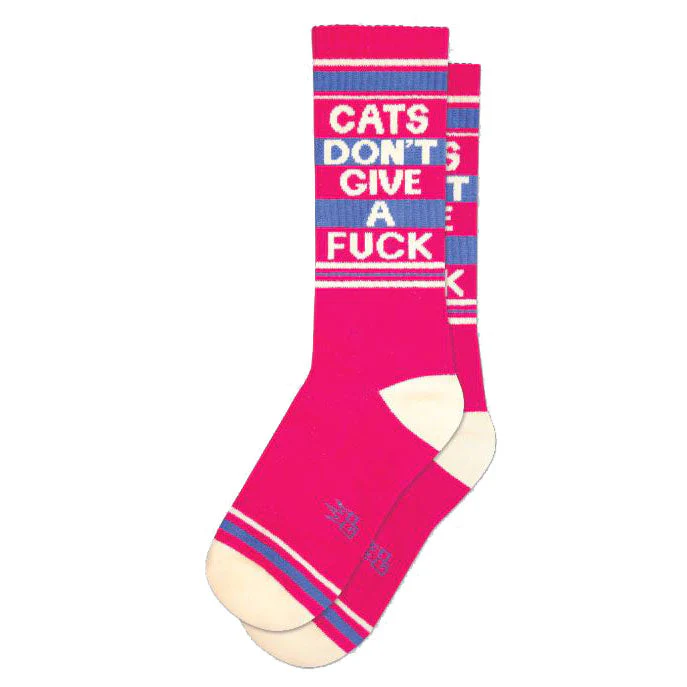 Cats Don't Give a Fuck Gym Socks