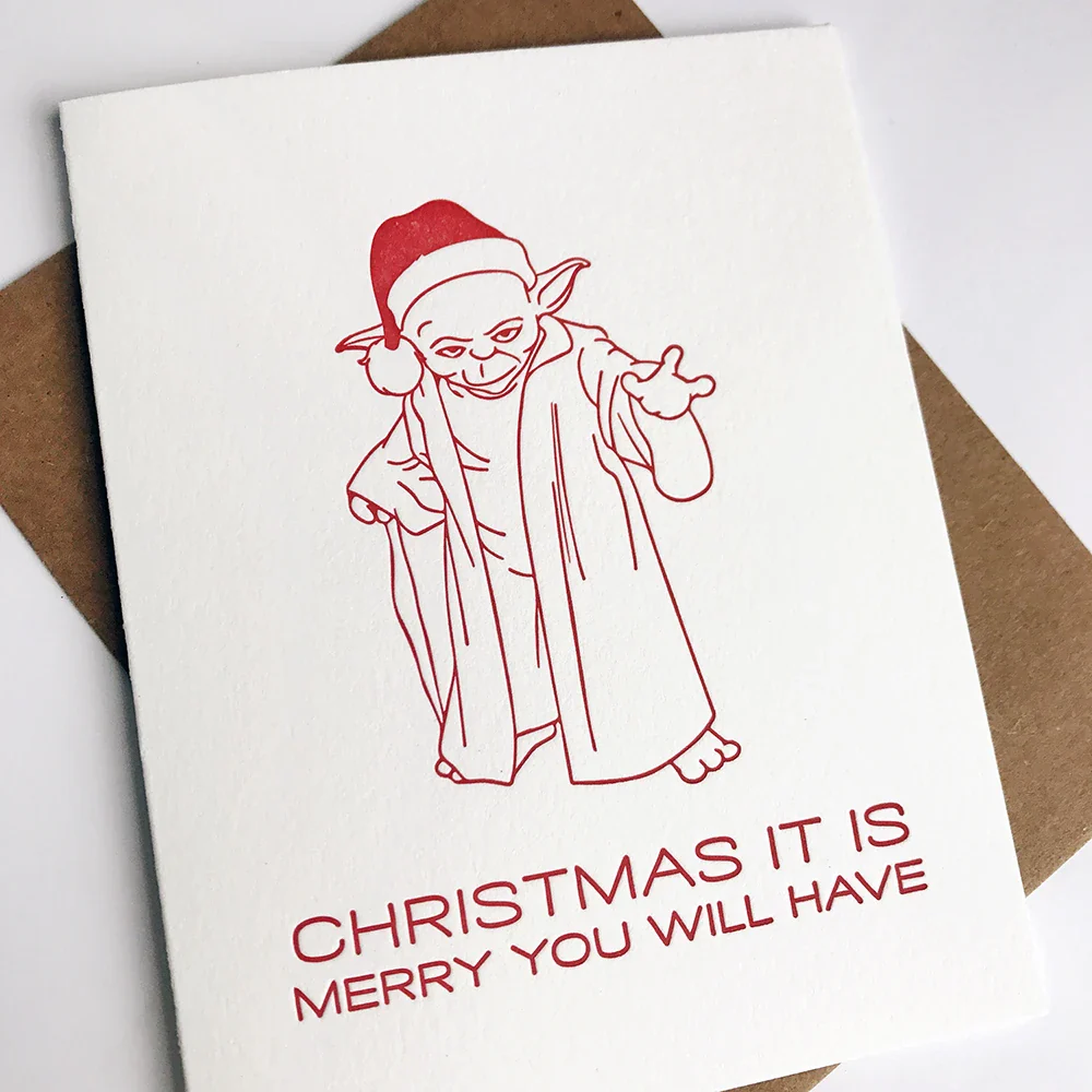 Christmas It Is - Yoda Holiday Christmas Card