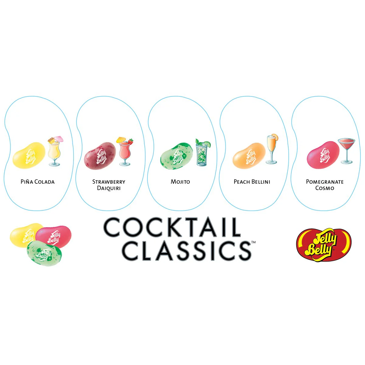 Cocktail Classics 5-Flavor Jelly Bean Gift Box - Image 2
