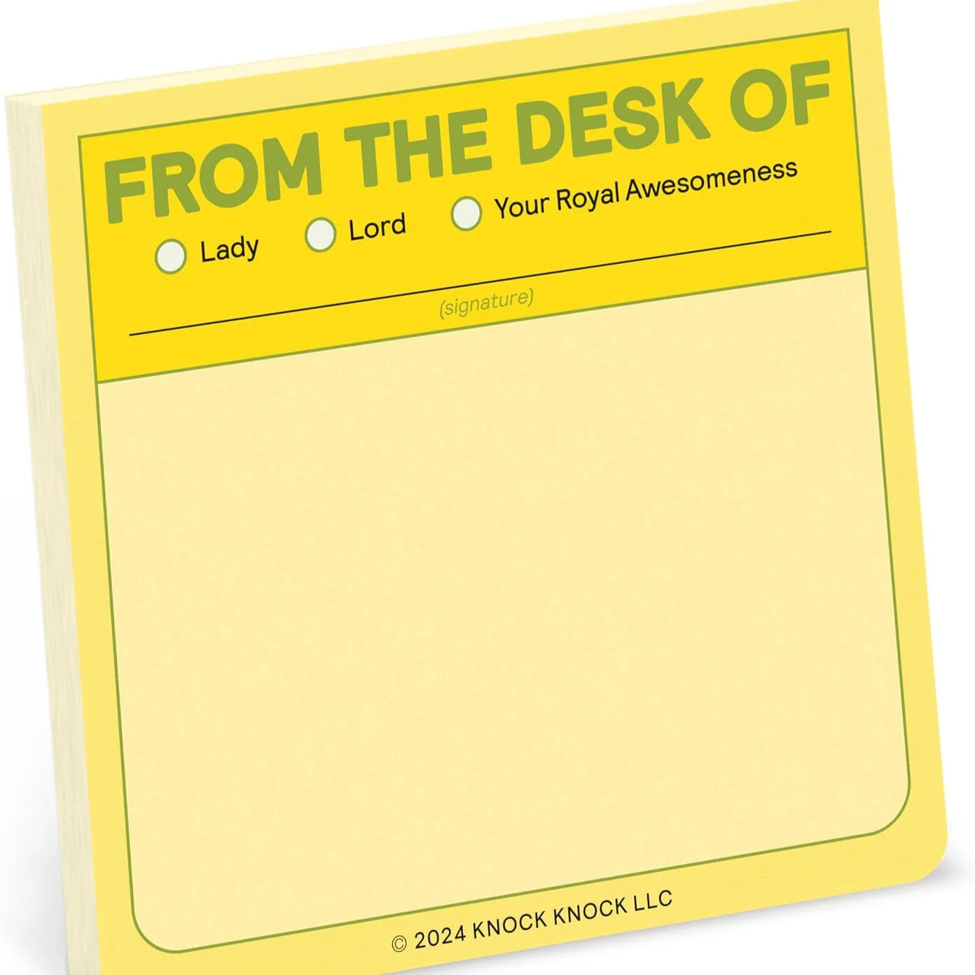 From the Desk of  (Lord, Lady....)  Sticky Note Pad