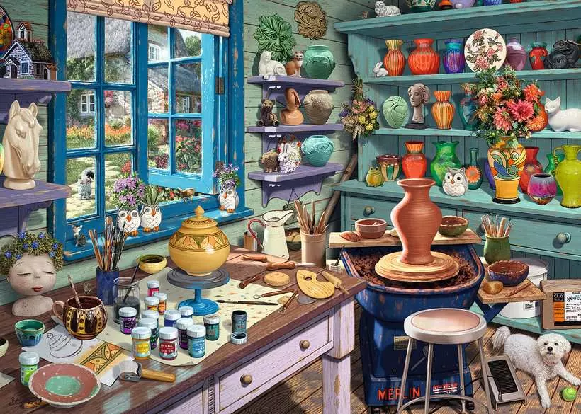 Ravensburger Pottery Studio Sanctuary 500 pc Large Format Puzzle - Image 3
