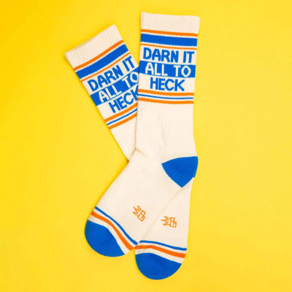 Darn It All To Heck Gym Crew Socks - Image 2