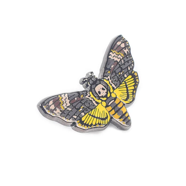 Death's Head Hawkmoth Enamel Pin - Image 2