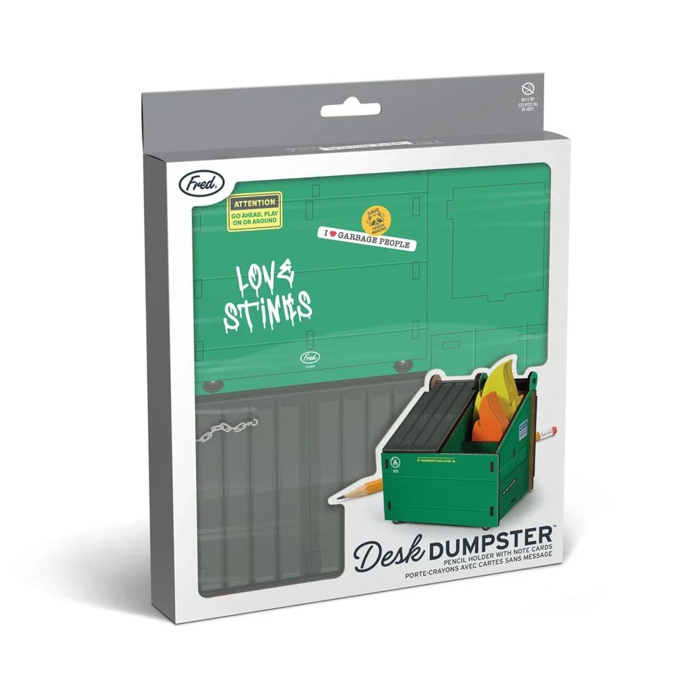 Desk Dumpster - Pencil holder and note cards - Image 3