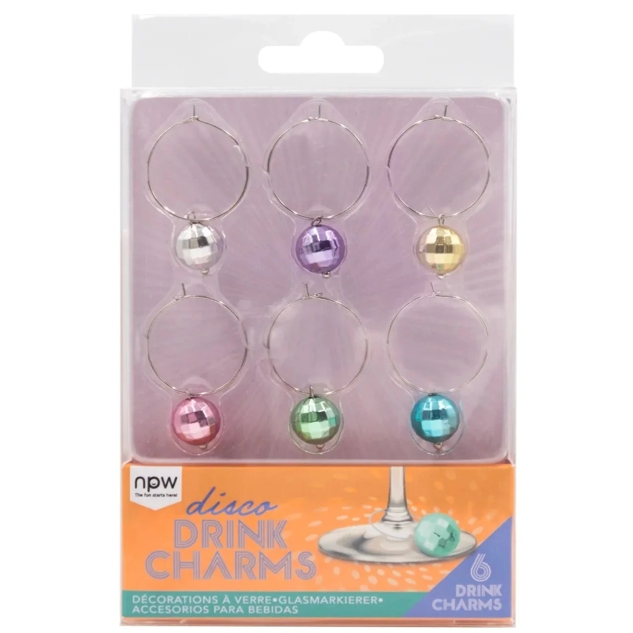 Disco Drink Charms-6 Pack