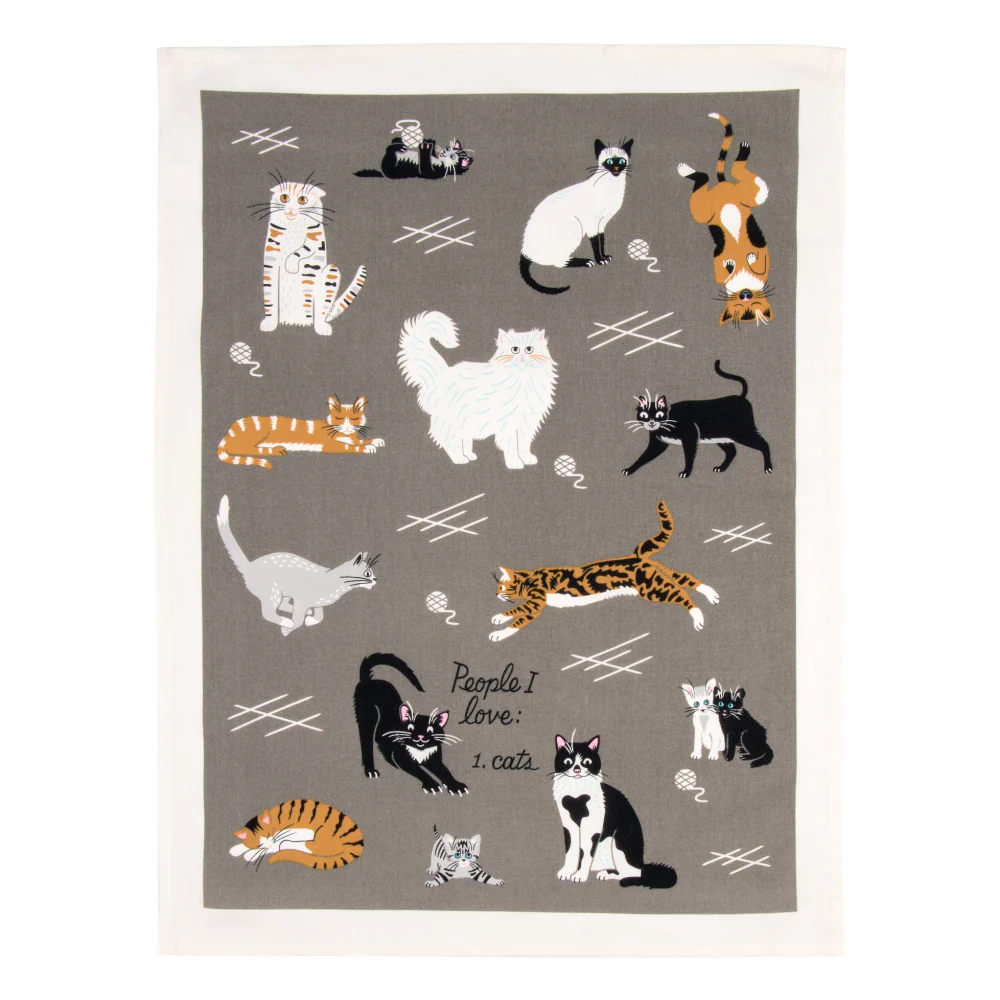 Dish Towel-  People I Love:  Cats - Image 3