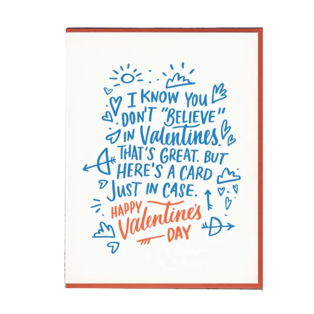 Don't Believe Valentine's Day Card-
