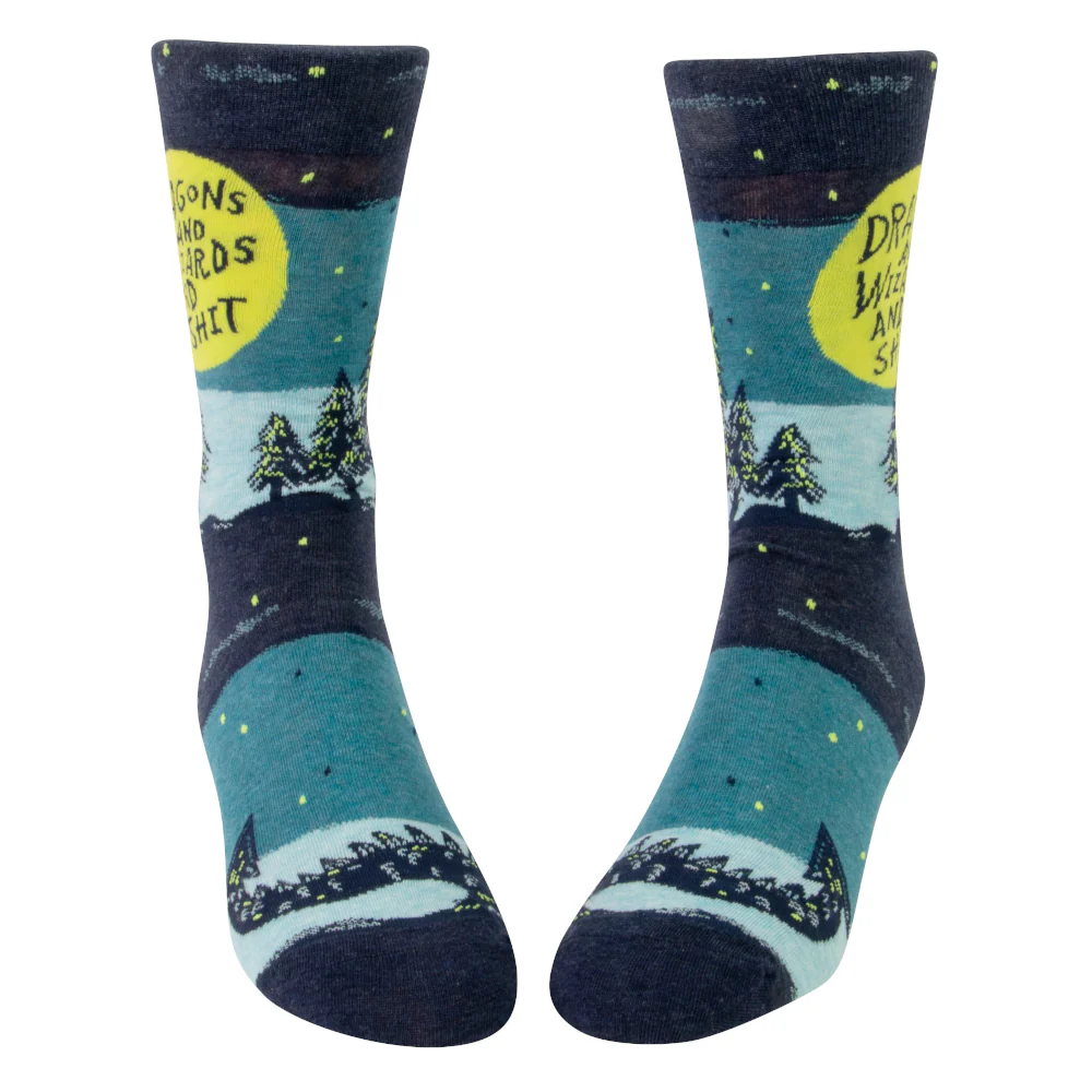 Dragons & Wizards & Shit Men's Crew Socks - Image 3
