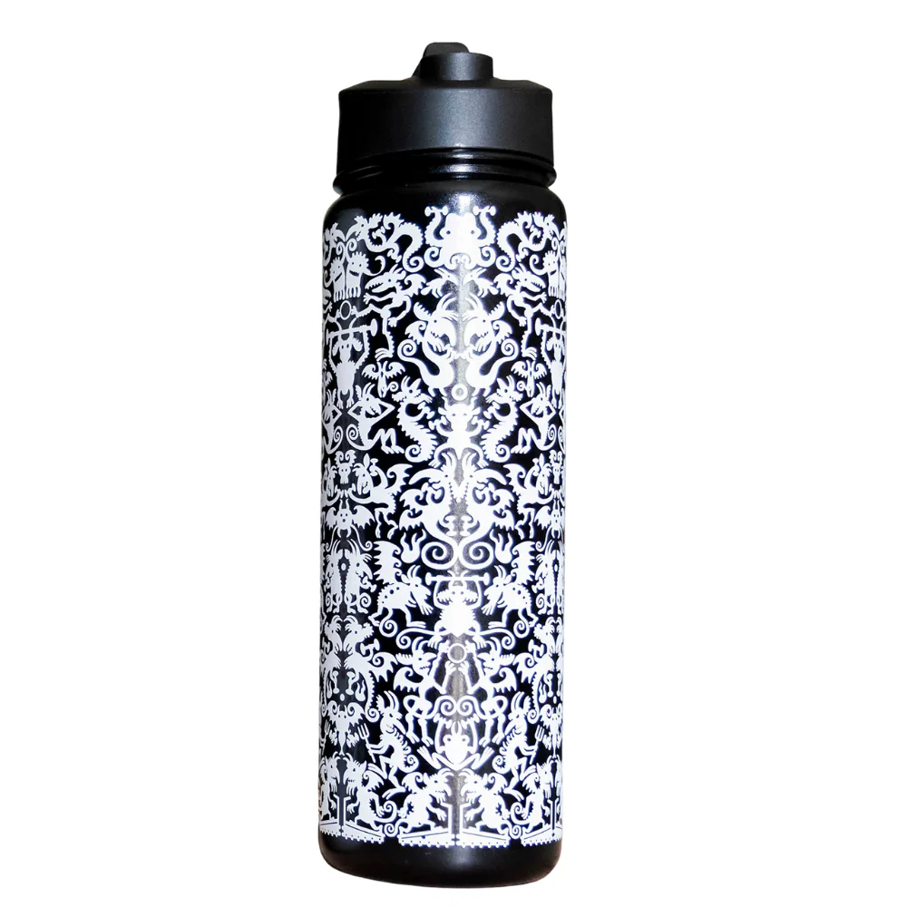 Exercising Demons Water Bottle - Black
