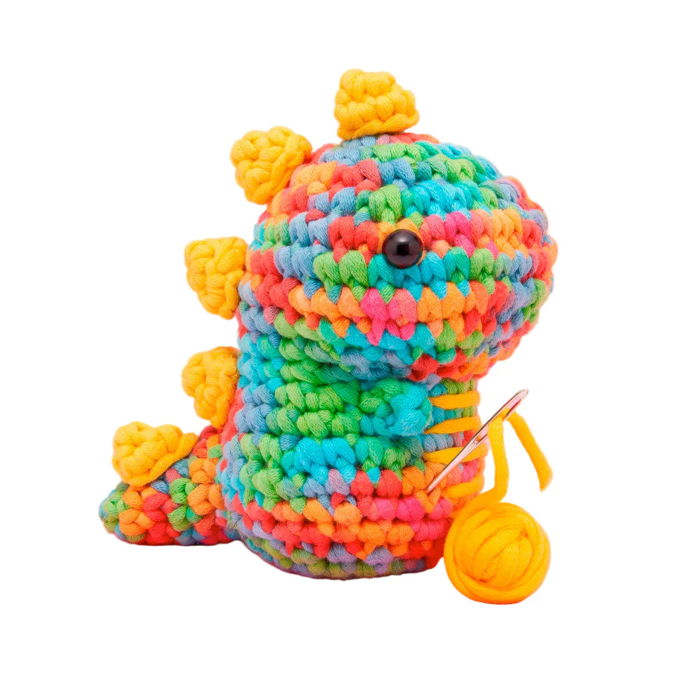 Fred the Rainbow Dinosaur Beginner Crochet Kit