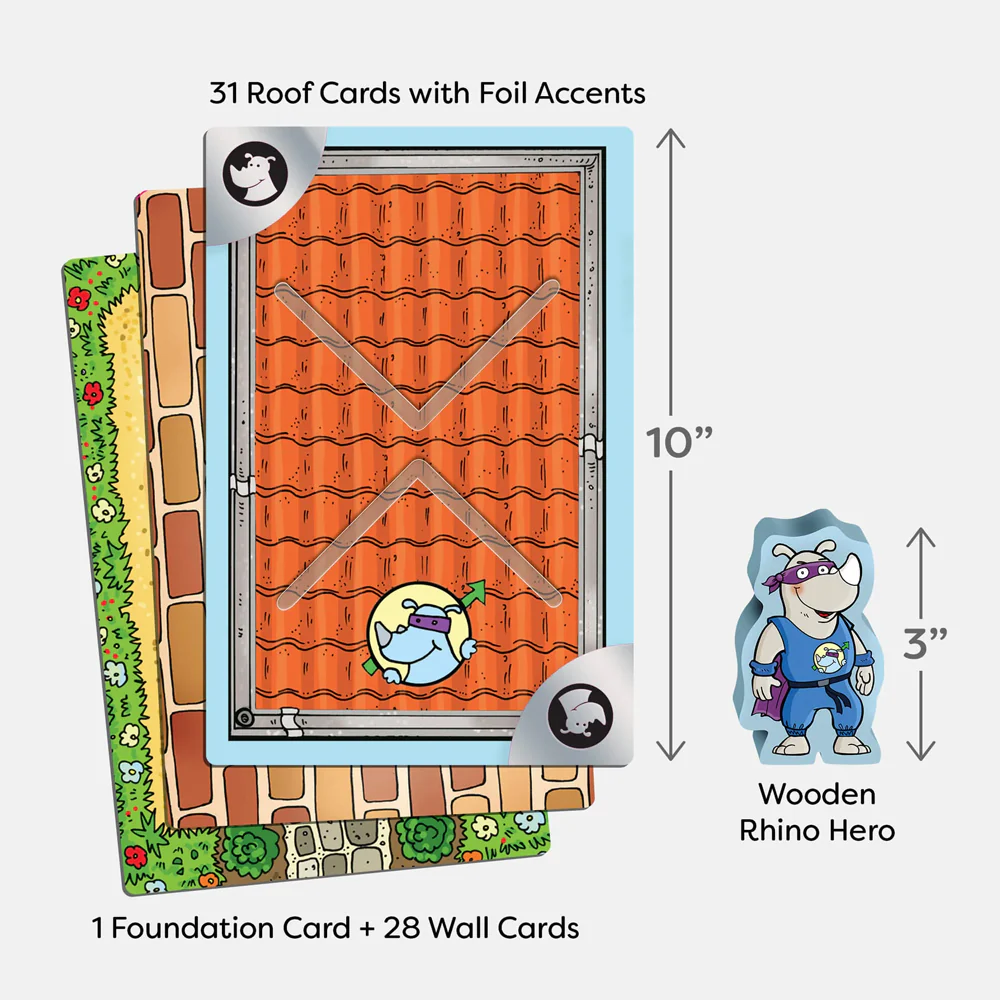 Giant Rhino Hero XXL Stacking Cards Game - Image 4
