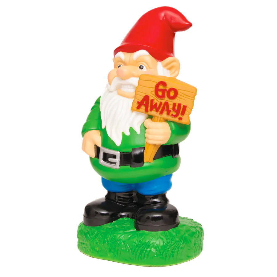 Go Away! Blow Mold Light Up Gnome - 2' tall
