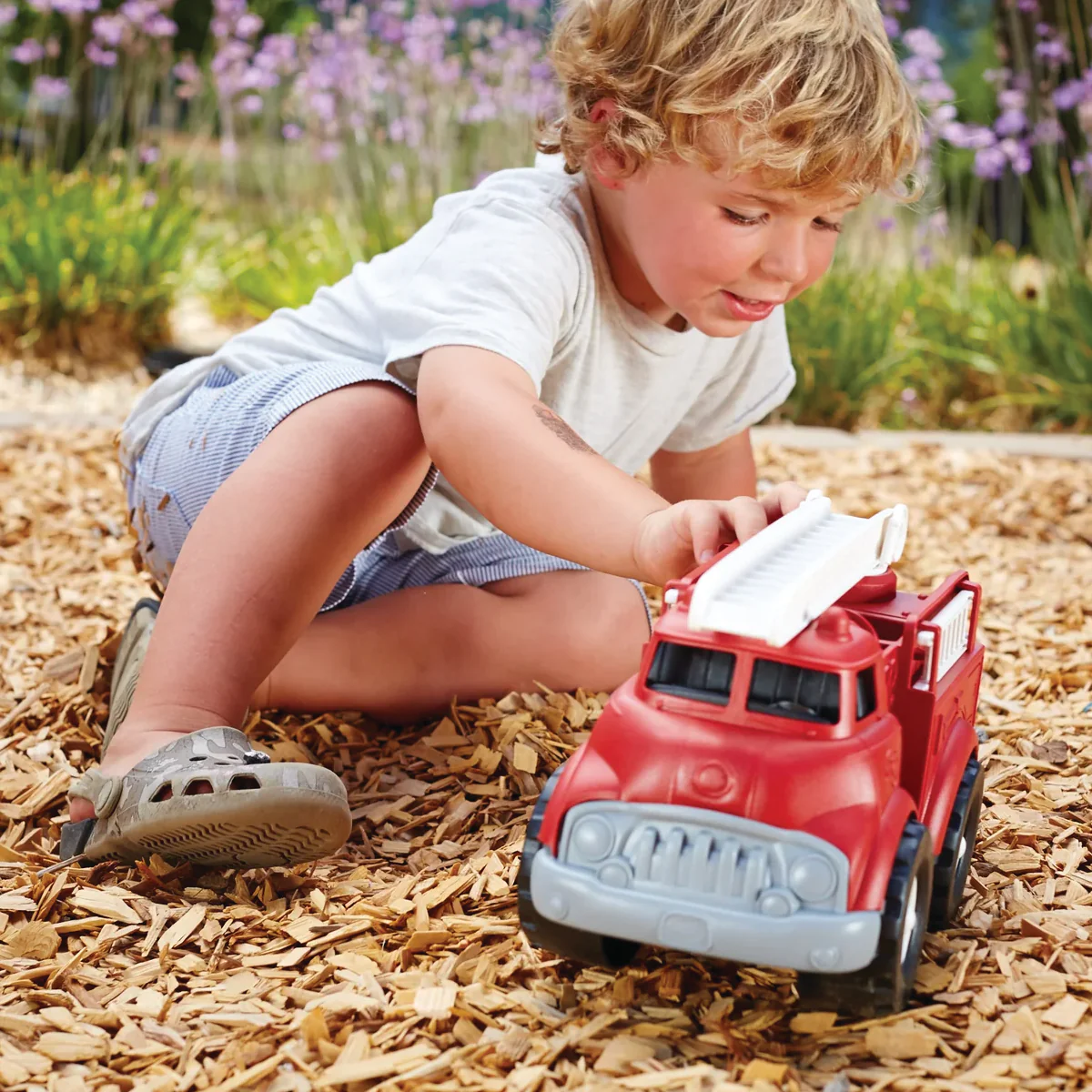 Green Toys Fire Truck USA - Image 3