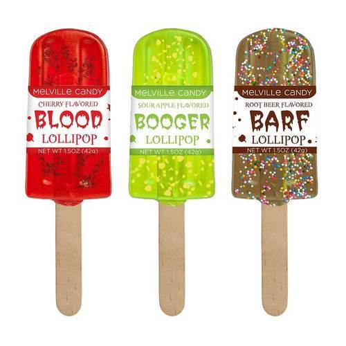 Gross Out Lollipops - set of 3 (Blood, Barf, Booger)