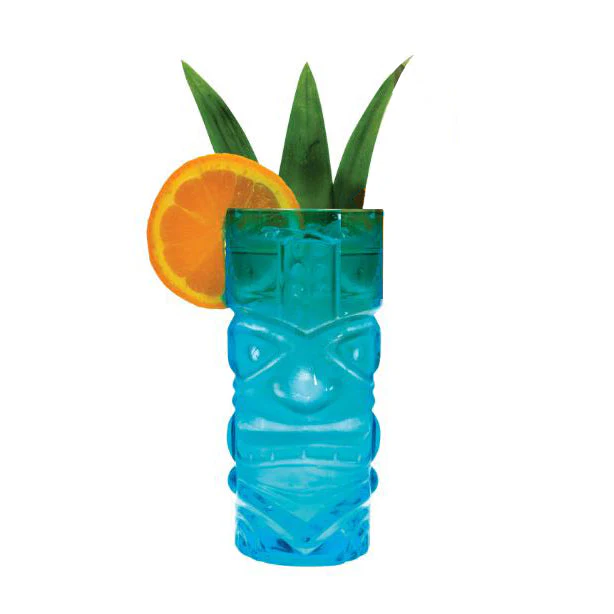 Happy Hour Tiki Cocktail Glass - Blue