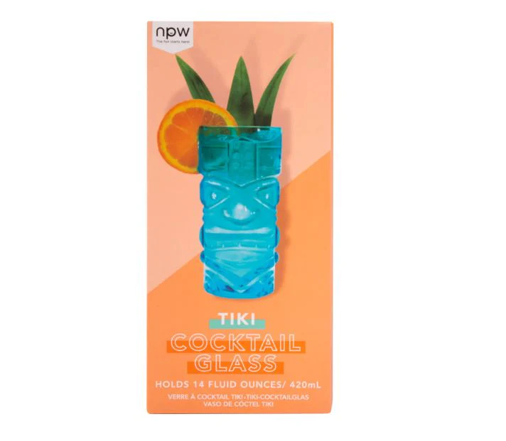 Happy Hour Tiki Cocktail Glass - Blue - Image 2