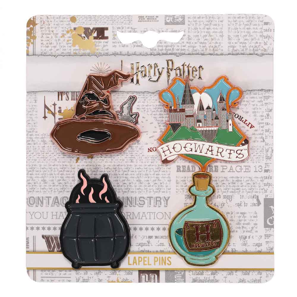 Harry Potter Hogwarts Icon Lapel Pins - set of 4