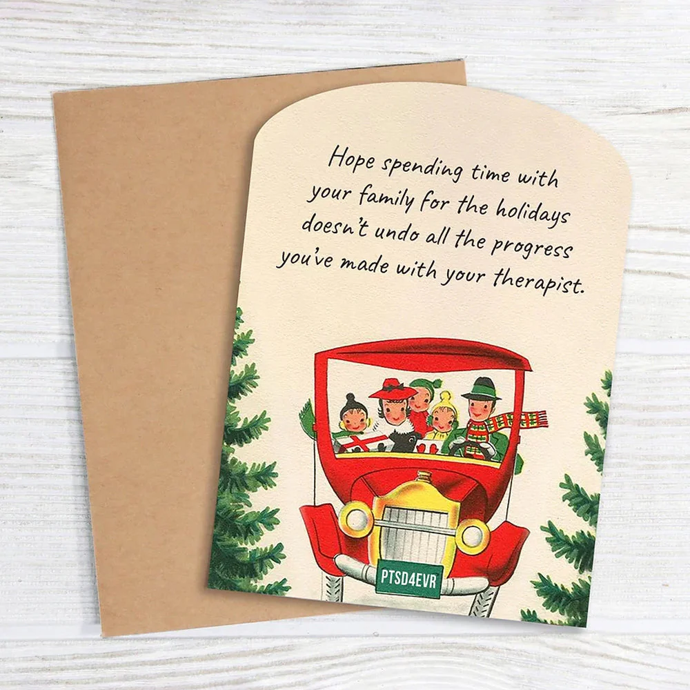Hope Spending Time with Family Holiday Irreverent Card - Image 2