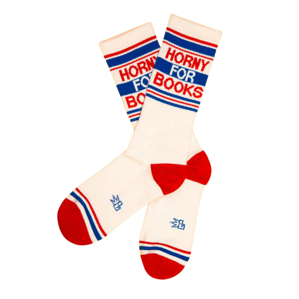 Horny For Books Gym Crew Socks - Image 2