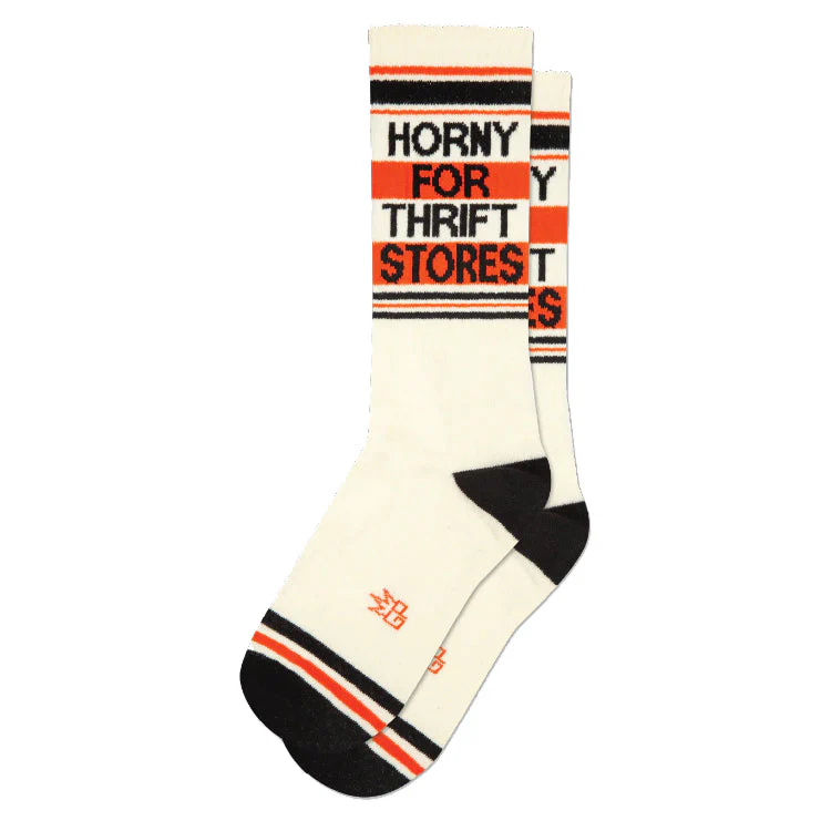 Horny For Thrift Stores  Gym Crew Socks