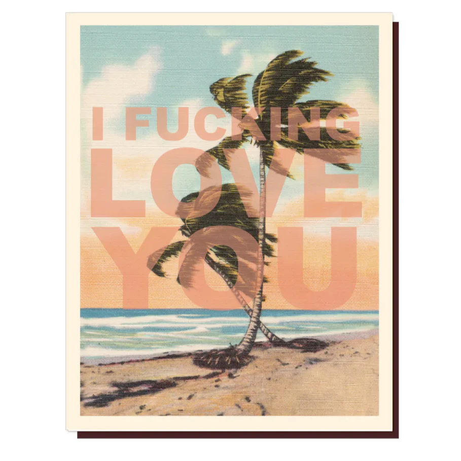 I F-ing Love You Palms Card