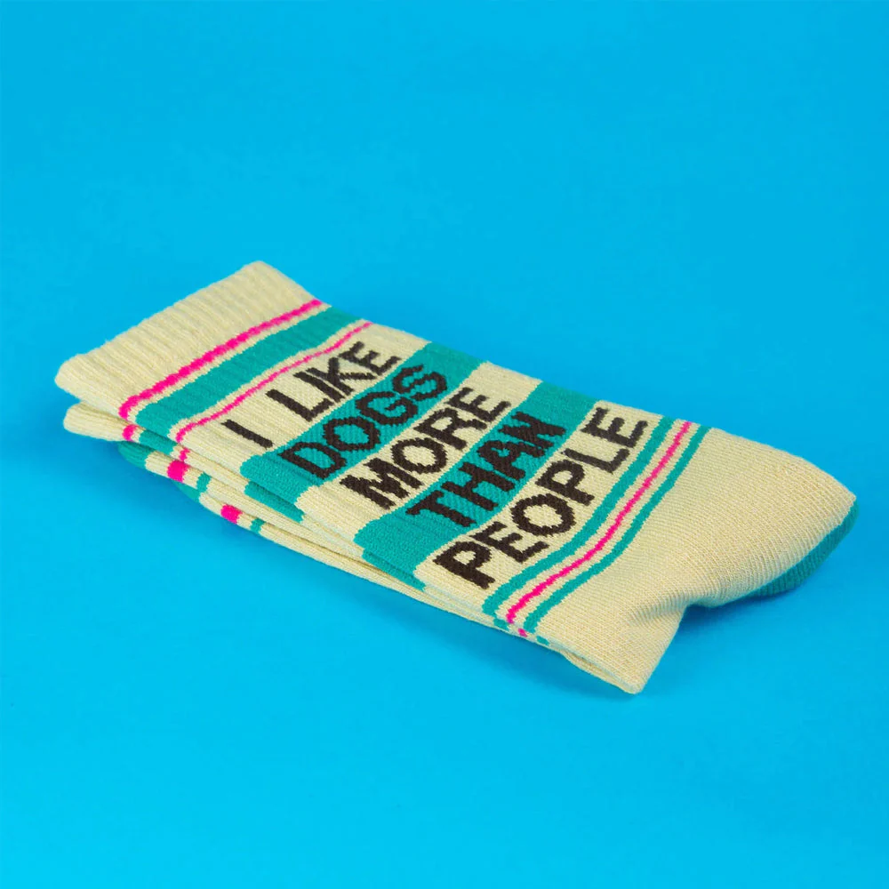 I Like Dogs More Than People Gym Crew Socks - Image 3