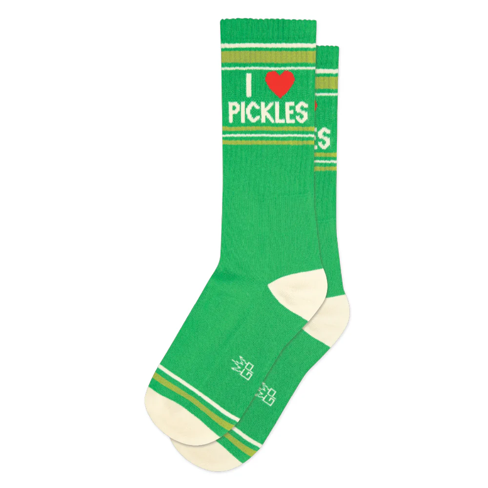 I ❤️ Pickles Gym Crew Socks