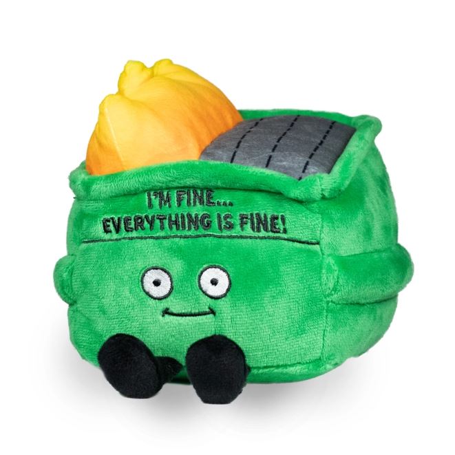 I'm Fine Dumpster Fire Plushie