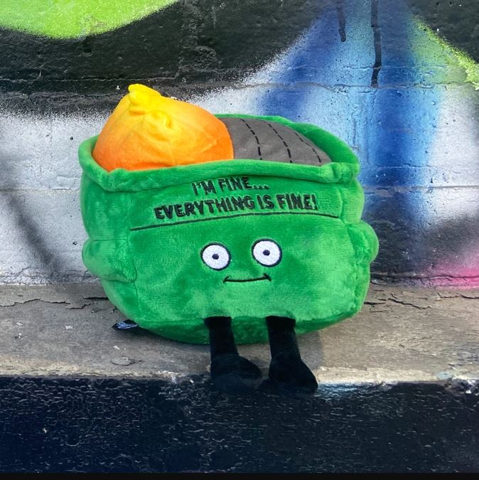 I'm Fine Dumpster Fire Plushie - Image 2