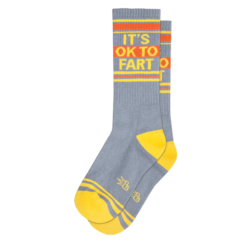 IT'S OK TO FART Ribbed Gym Socks