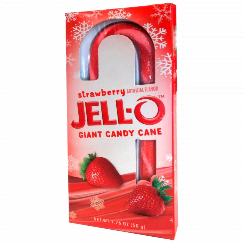 Jello-O Giant Candy Cane - Strawberry (best by 12/25/25)