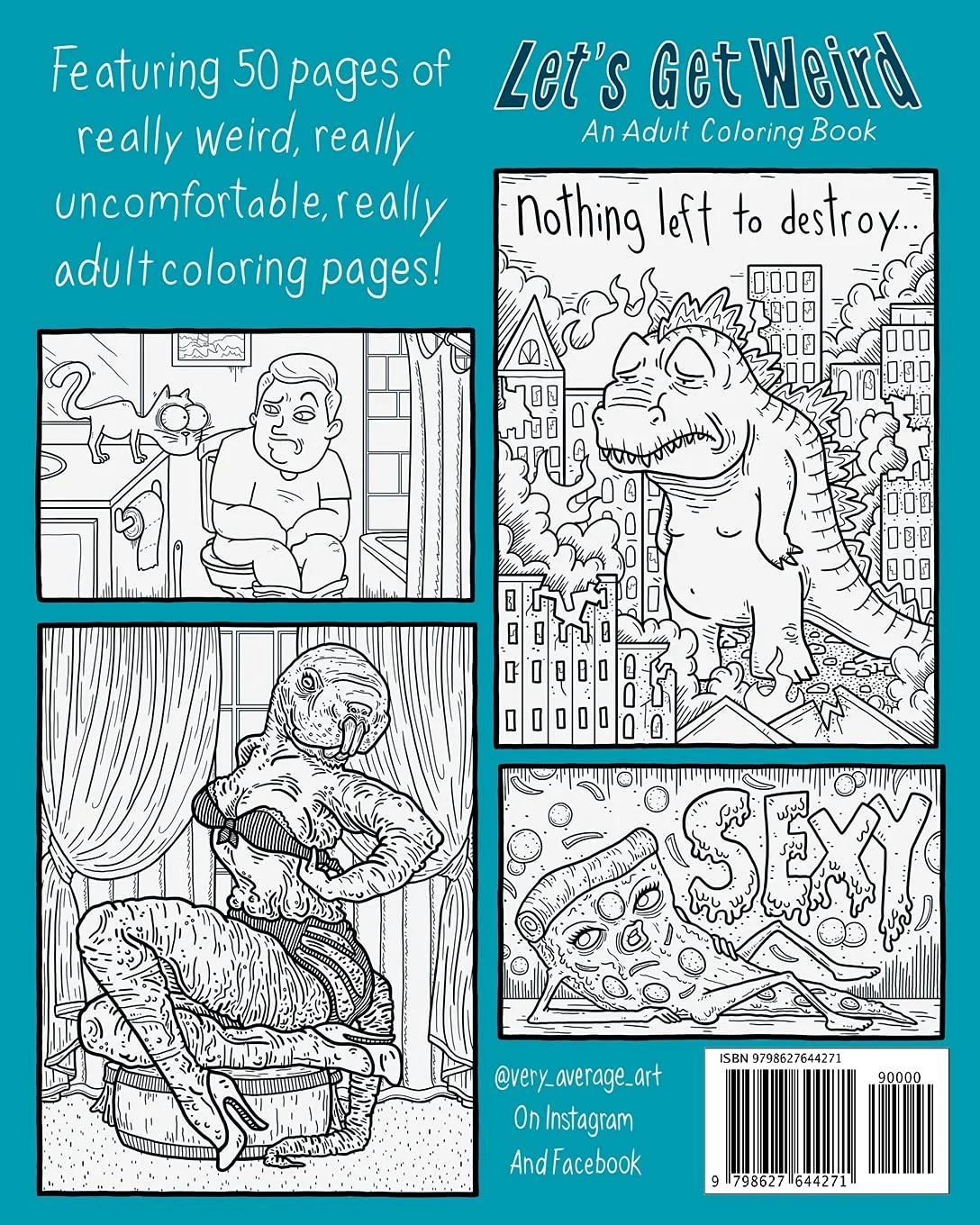 Let's Get Weird Adult Coloring Book - Image 2