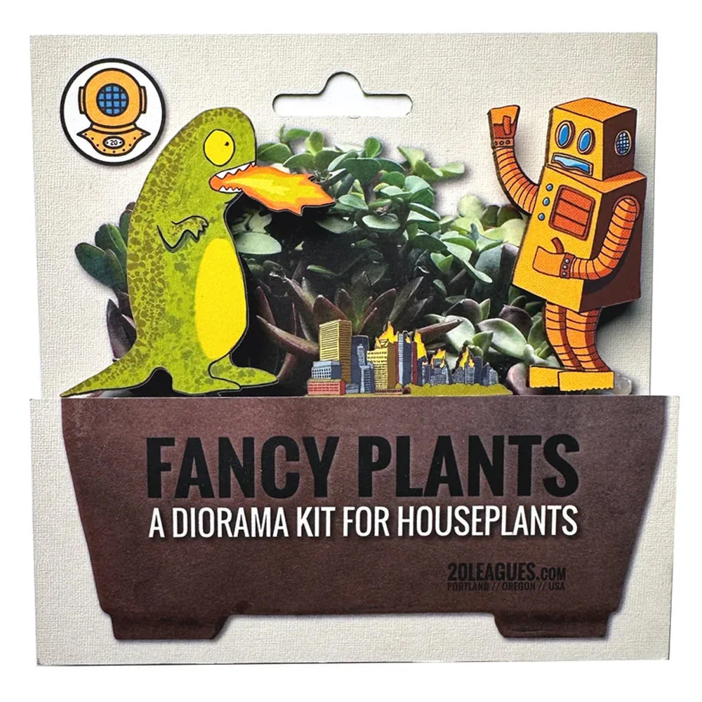 Lizard Beast Vs Robot Joe Fancy Plants Diorama Kit