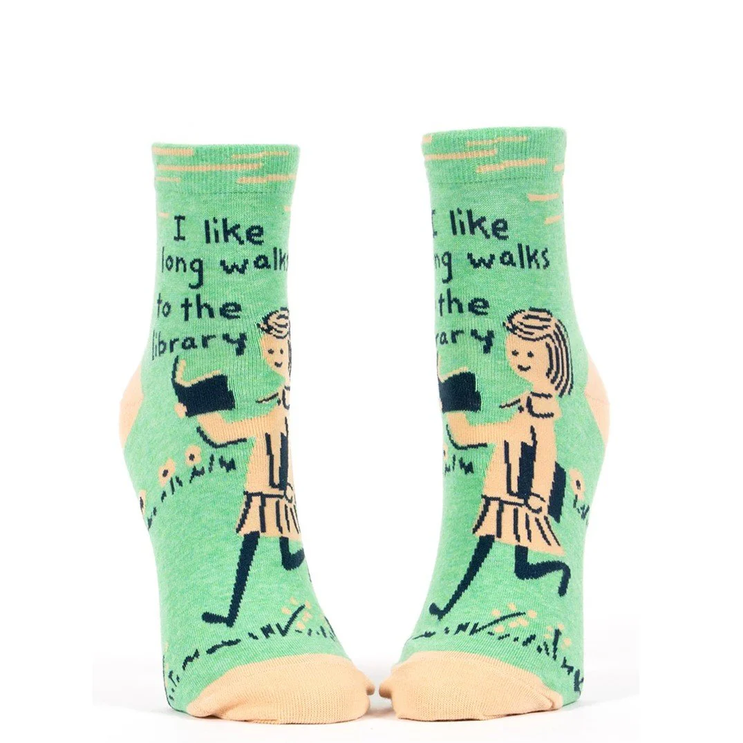Long Walks to the Library Ankle socks