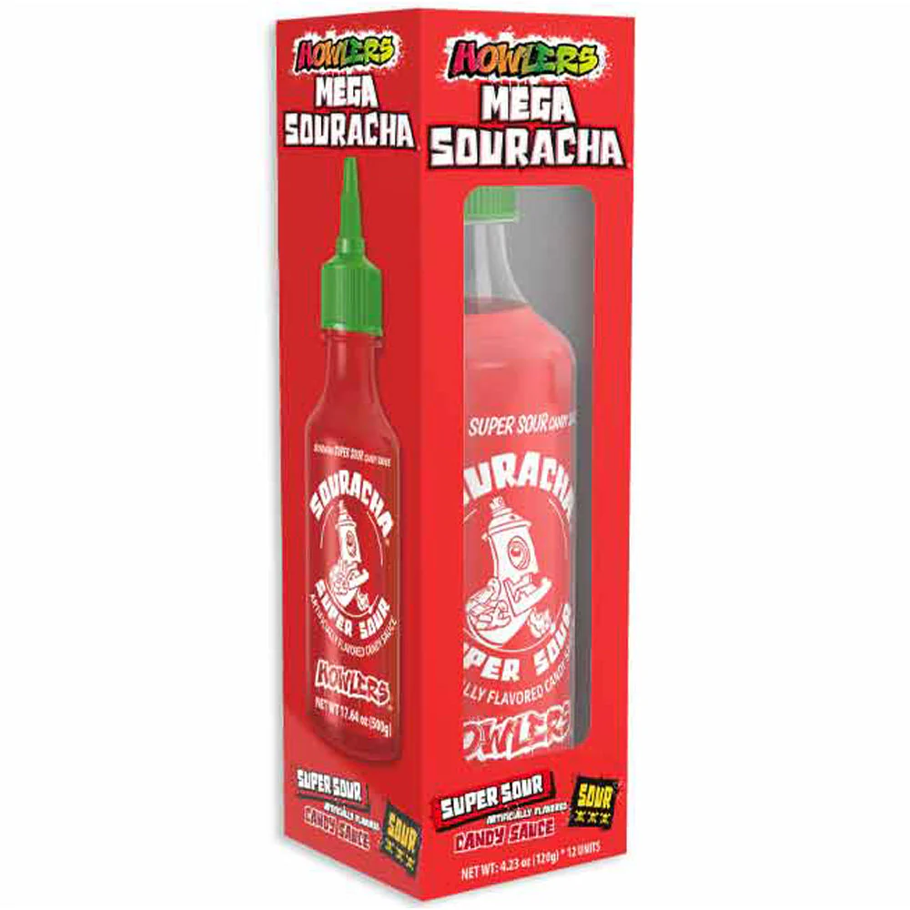 Mega Souracha Gift Box 8.25" tall - super sour candy sauce