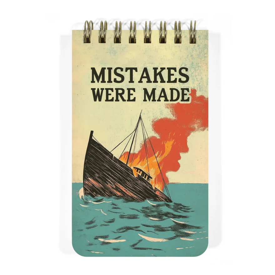 Mistakes Were Made - 3x5 Spiral Notepad