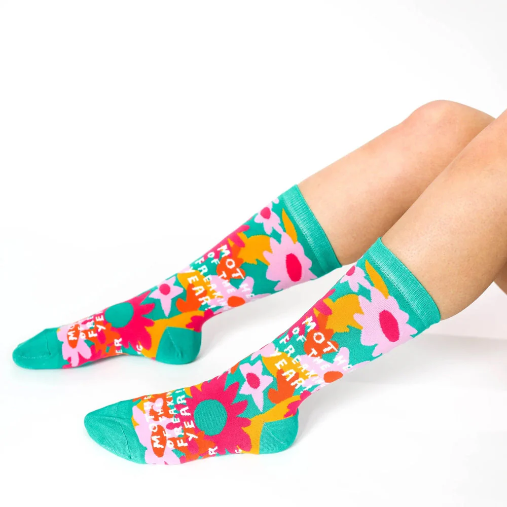 Mother of the Freakin' Year Floral Socks - Image 2