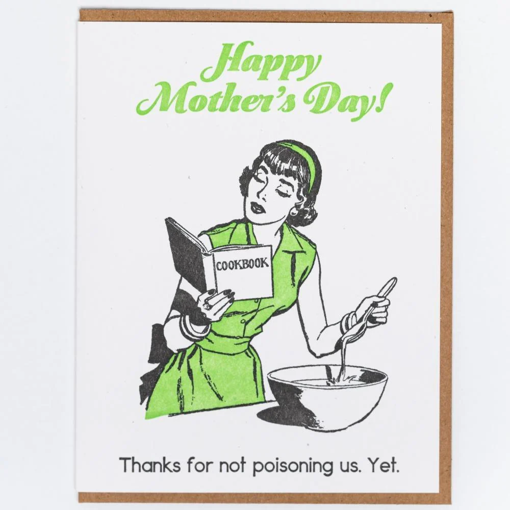 Mother's Day Poison Letterpress Greeting Card