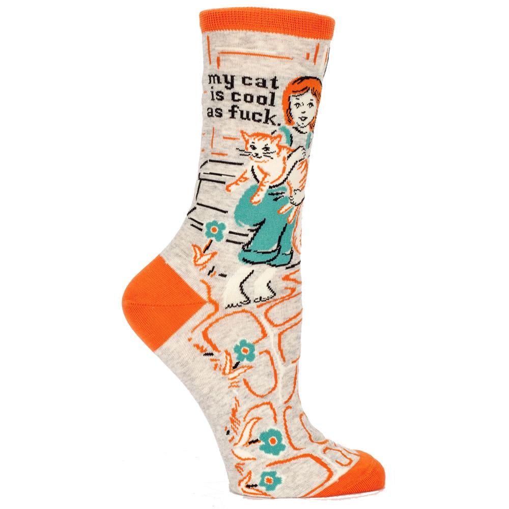 My Cat Is Cool as F*ck Crew Women's Socks