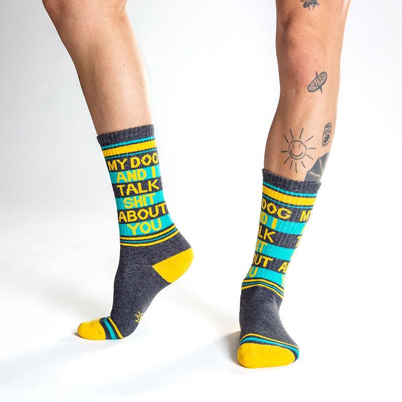 My Dog and I talk sh*t about you Ribbed Socks - Image 2