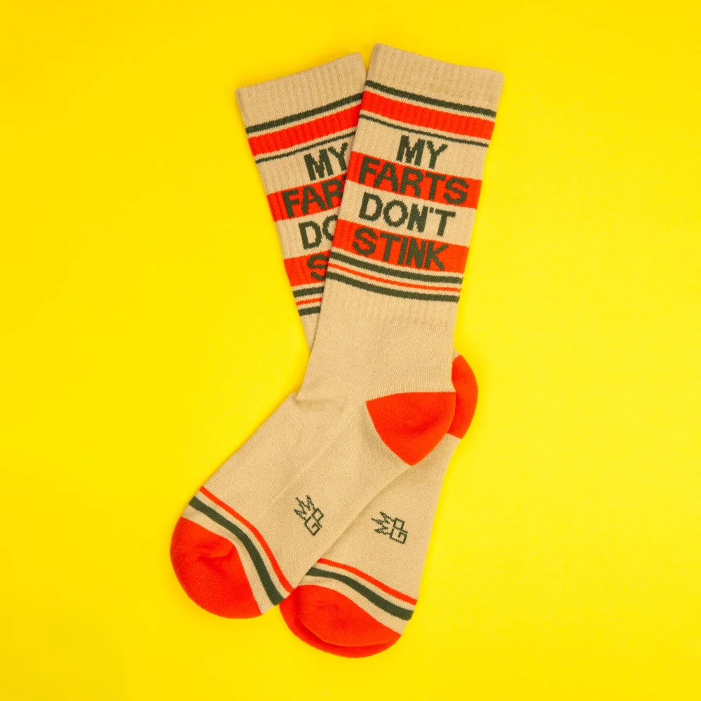 My Farts Don't Stink Gym Crew Socks - Image 2