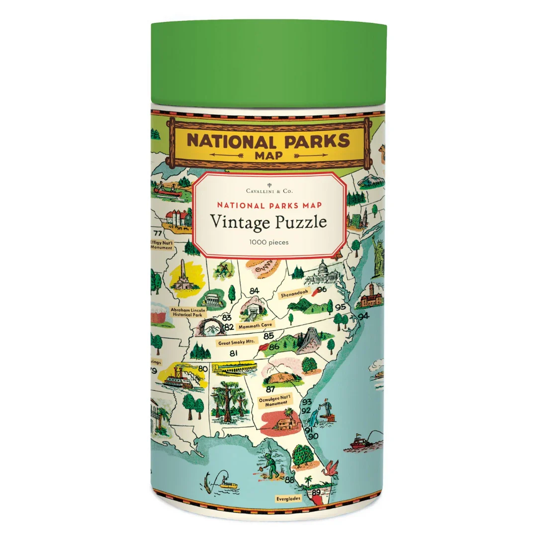 National Parks Map 1000 Pc  Puzzle