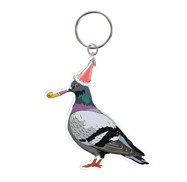 New York Pigeon Keychain