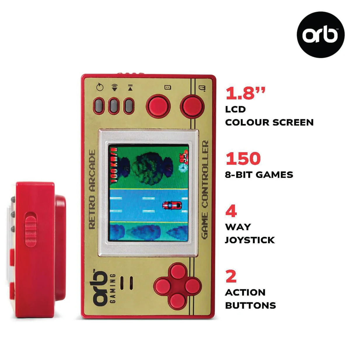 Orb Retro Mini Handheld Games Console - 150 x 8 bit games - Image 2