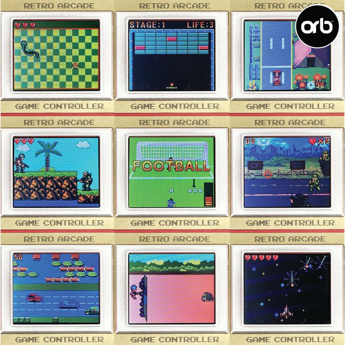 Orb Retro Mini Handheld Games Console - 150 x 8 bit games - Image 3